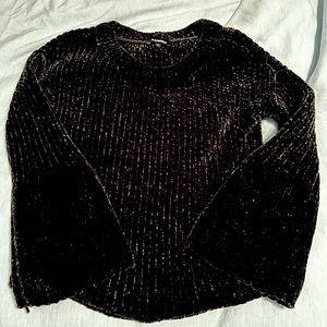 Black, velvet Express sweater